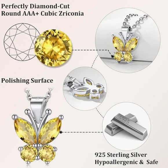 Bestyle Citrine Yellow Necklace - Picture 3 of 7